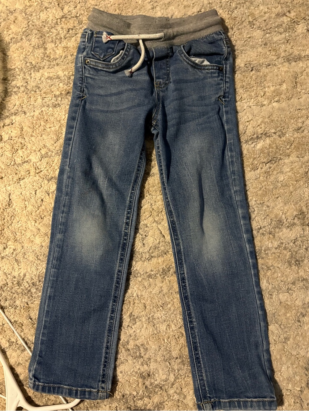 3/$20! Boys 5t Cat & Jack Blue Straight-Leg Jeans w Grey elastic Waist
